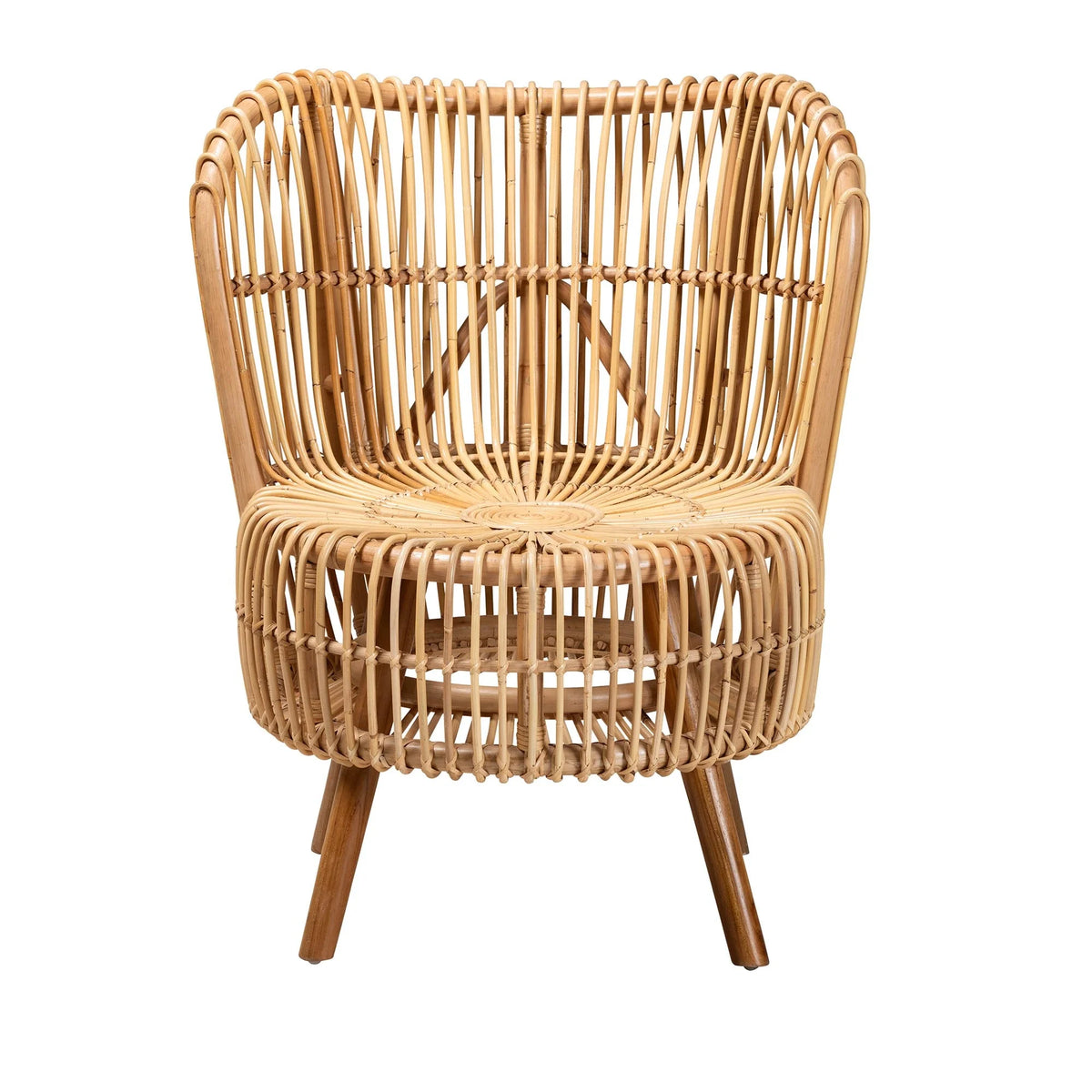 Natural Rattan Wide Seat Lounge Chair P792572