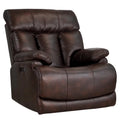 Chocolate Brown Leather Power Recliner with Power Headrest V847384