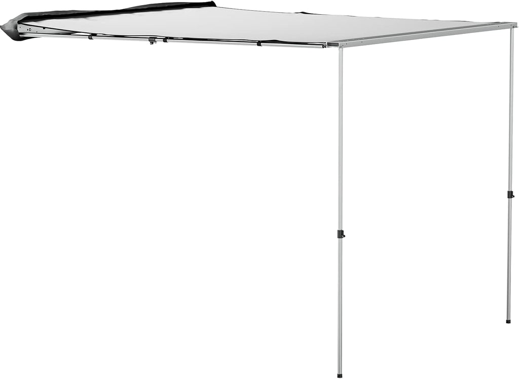 Car Side Awning, 7.6'x8.2', Retractable Waterproof UV50+ with Carry Bag, Grey T743852
