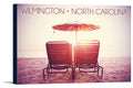 Beach Chairs & Sunshine 18x12 Gallery Wrapped Stretched Canvas V246498