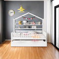 Full Size Wooden House Bed with Twin Trundle B863