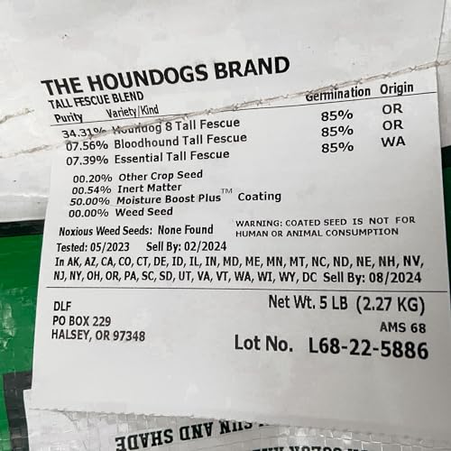 Tall Fescue Grass Seed 5 lbs H96697