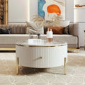 Modern Round Coffee Table with 2 Drawers R15849
