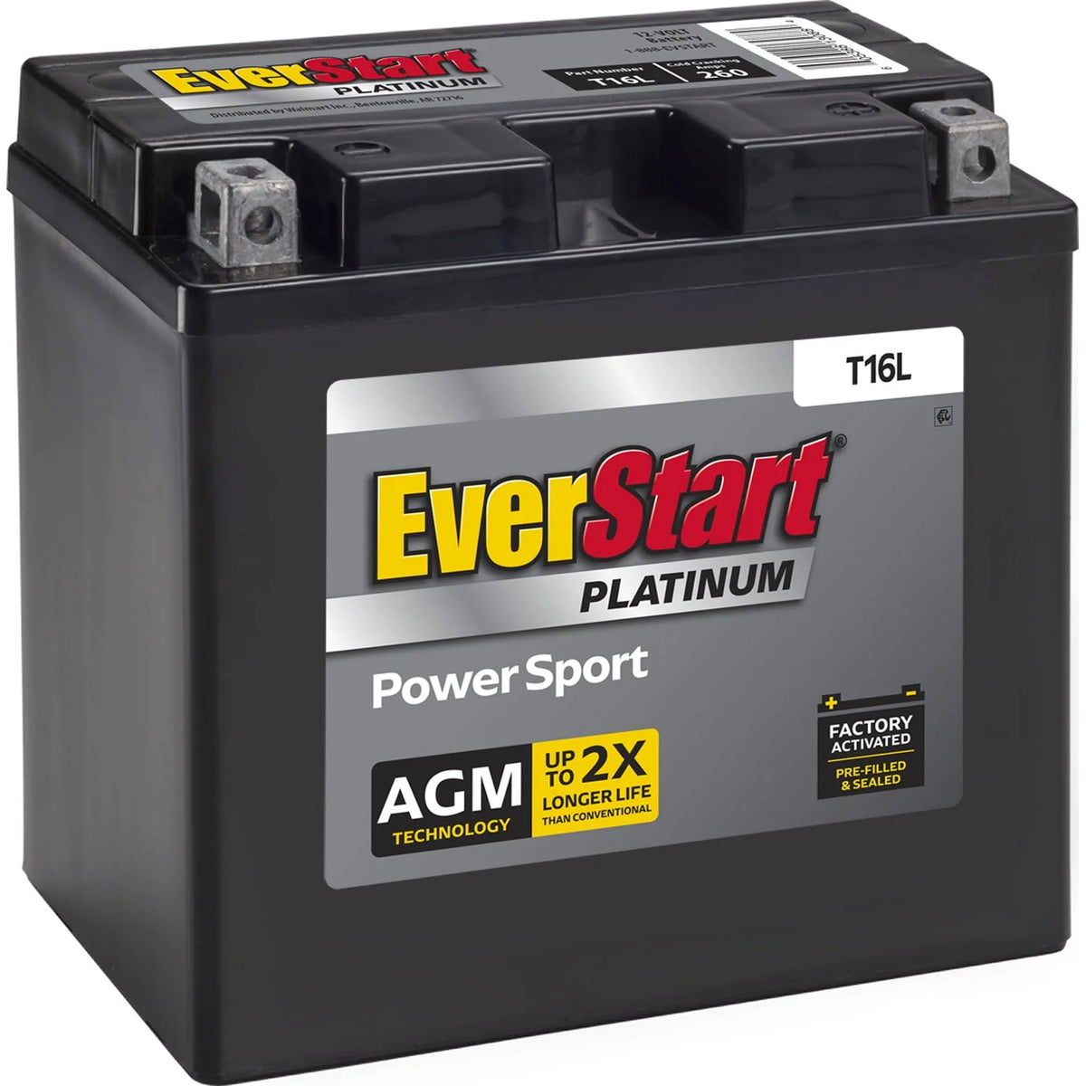 AGM Power Sport Battery Group Size T16L 12 Volt 260 CCA A821406