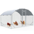 Large Metal Walk-in Chicken Coop with Anti-UV Cover O86010