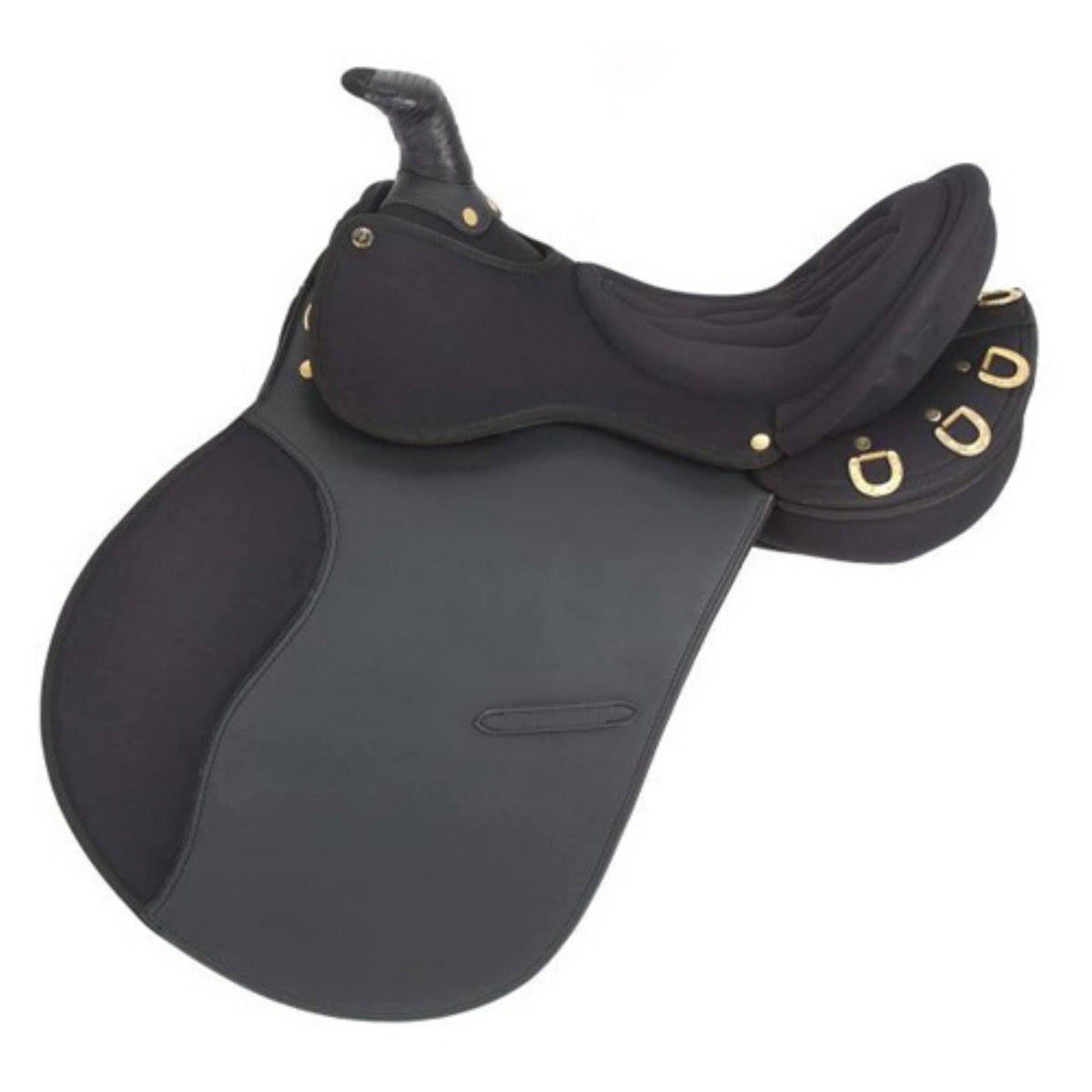 Black Trail Saddle with Horn U991