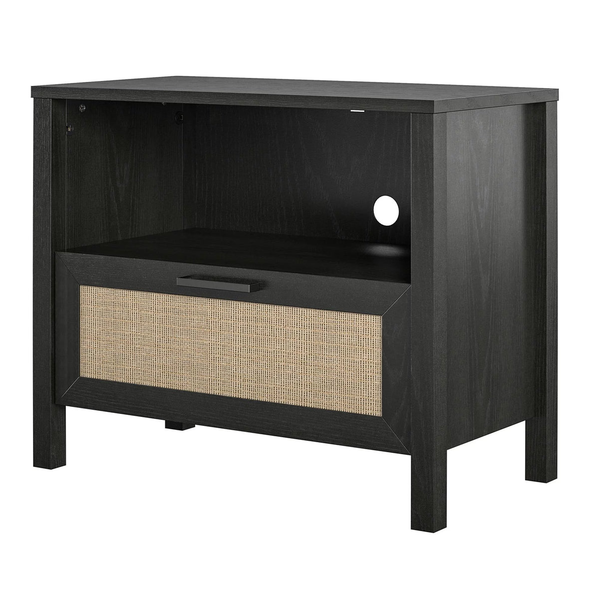 Black 1 Drawer Nightstand B320