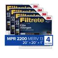 20x20x1 MERV 13 Air Filter, 4 Filters F16836