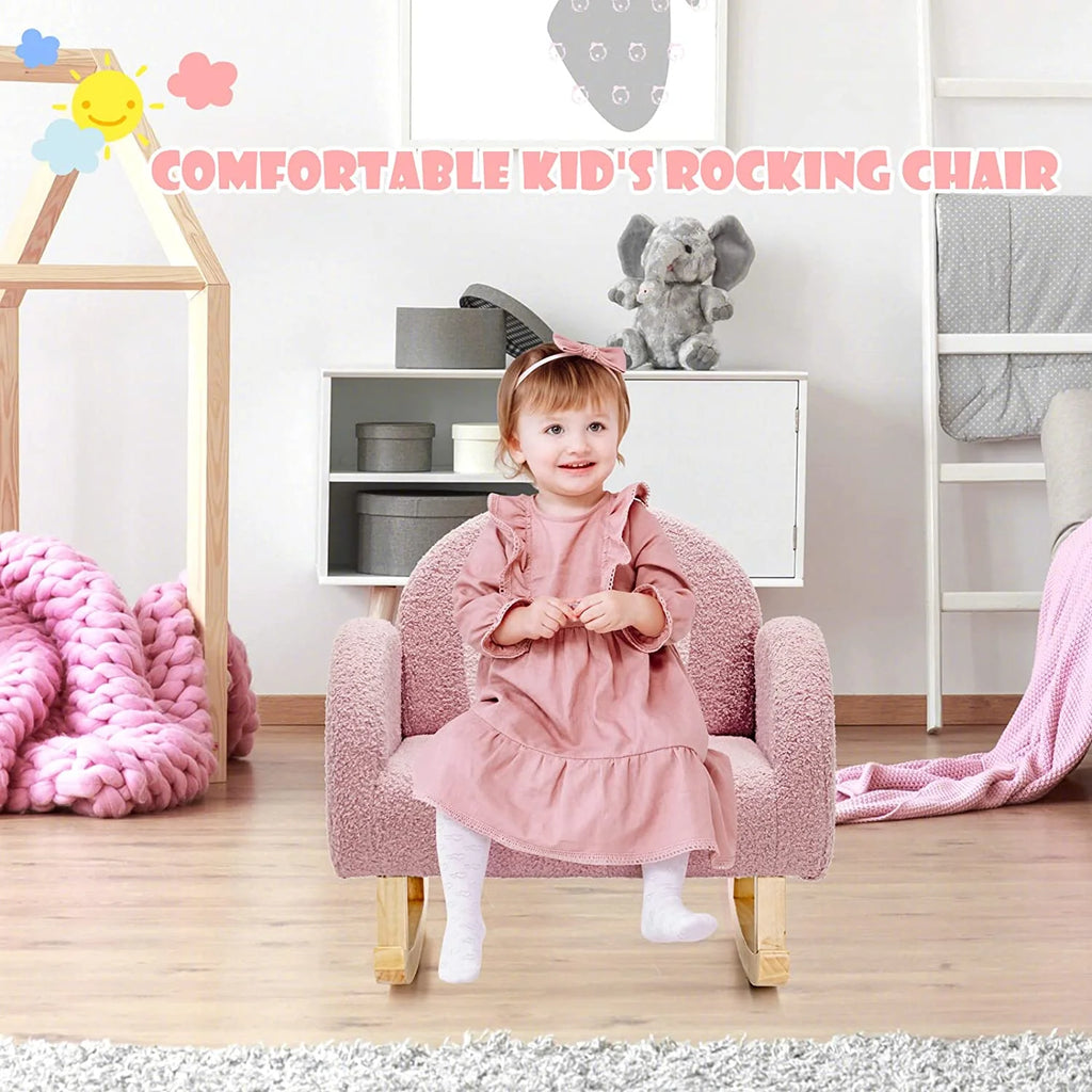 Pink Plush Kids Sofa R5222