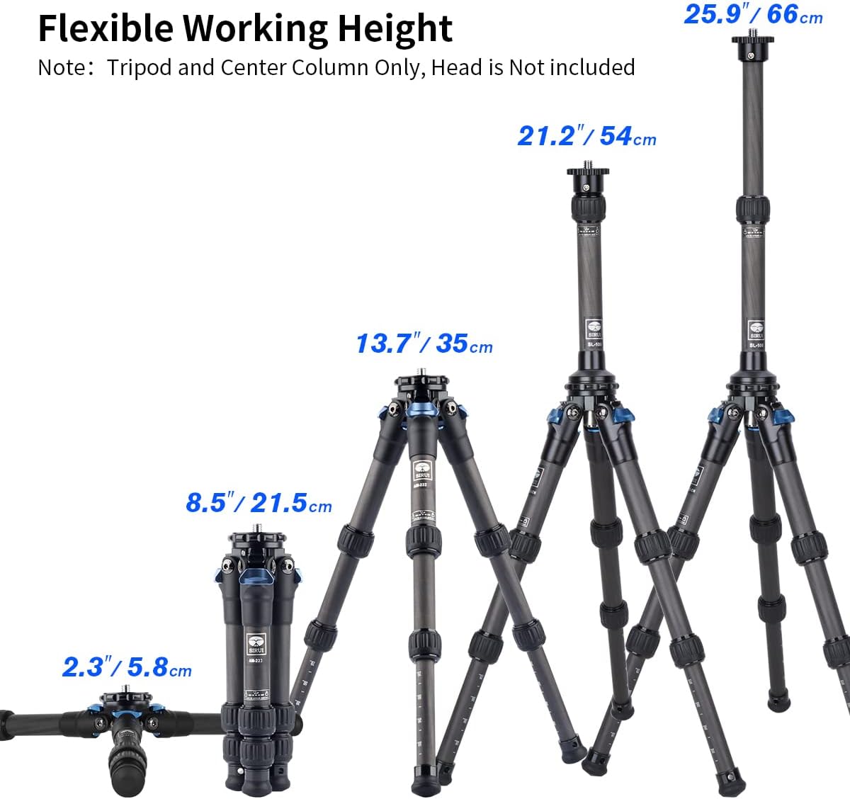 Carbon Fiber Mini Tripod with Center Column R583