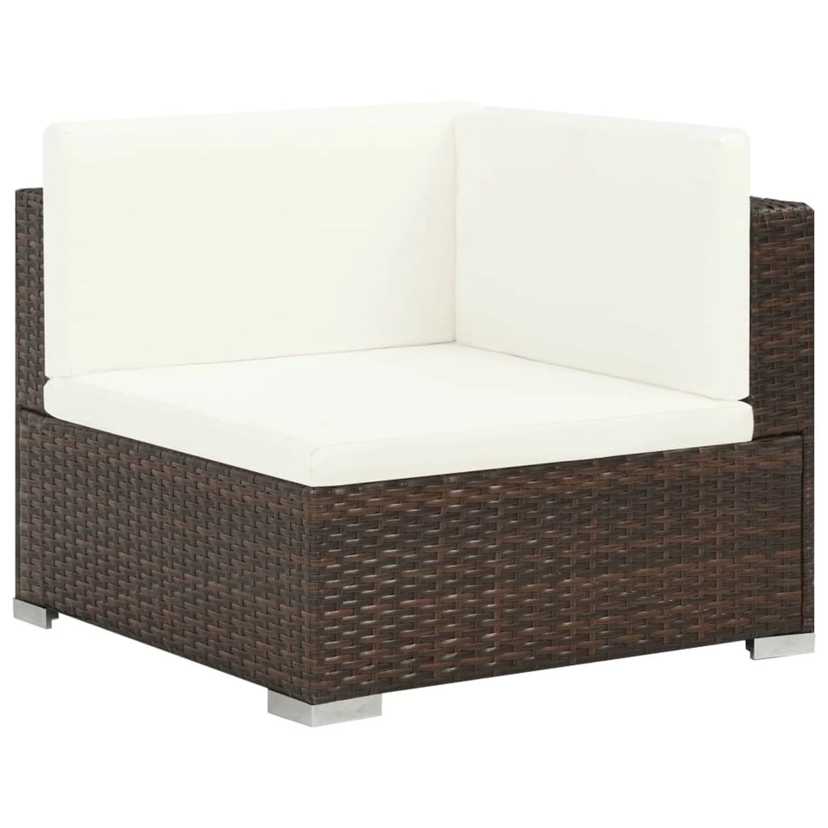 8 Piece Cream White Cushioned Sofa Set with Coffee Table and Ottoman M7109