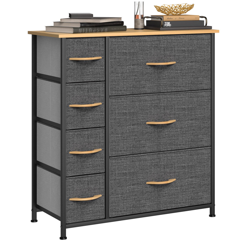 Grey 7 Drawer Storage Dresser J3143