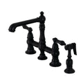 Bridge Kitchen Faucet with Brass Sprayer Matte Black F5117