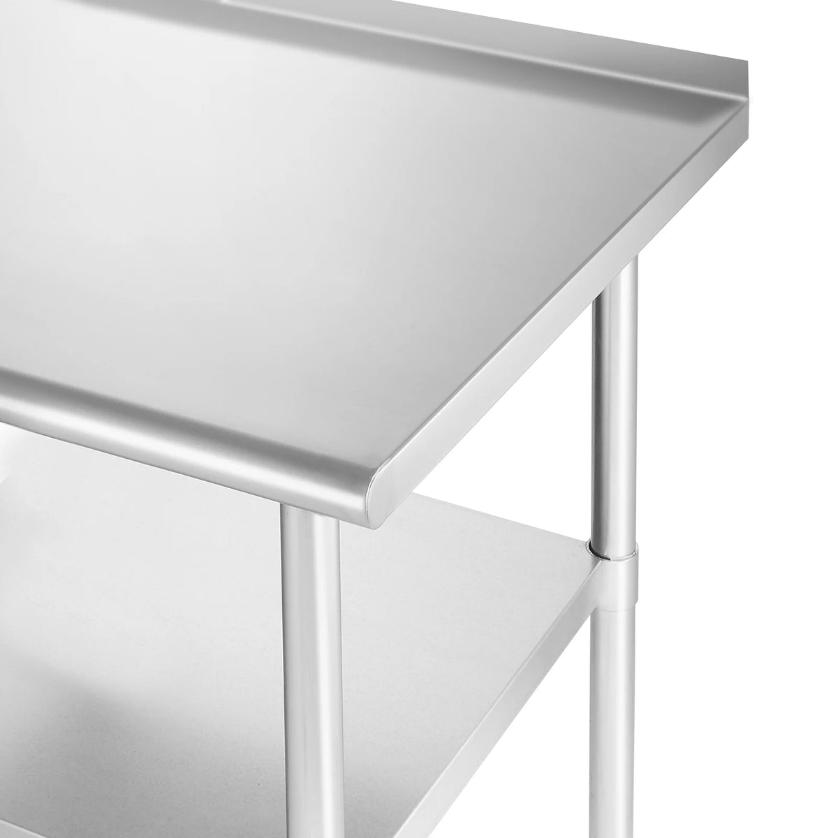 NSF Stainless-Steel Commercial Work Table with Backsplash - 30 x 72 Inches Q582
