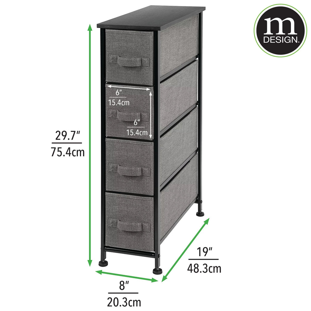 Narrow 4 Fabric Drawers Dresser G504313