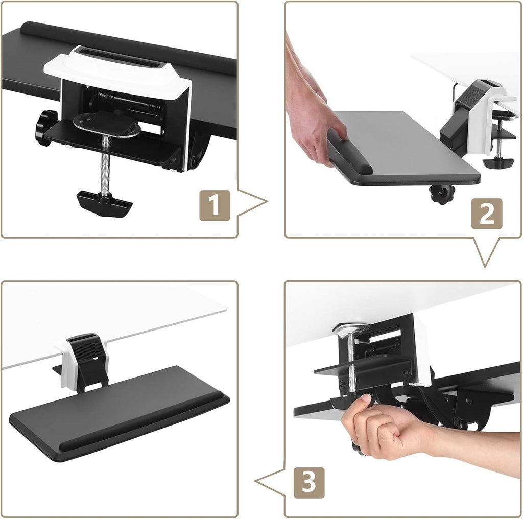 Adjustable Keyboard Tray with C Clamp Mount X300