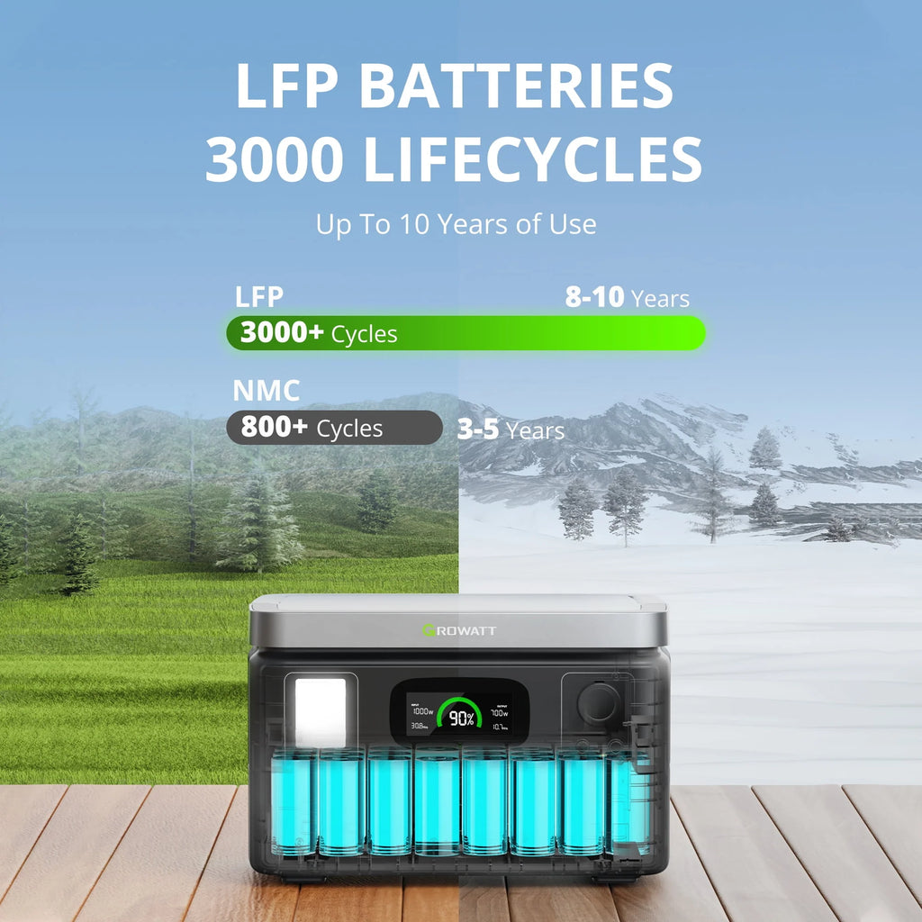Portable Power Station 538Wh LiFePO4 600W AC Output F393