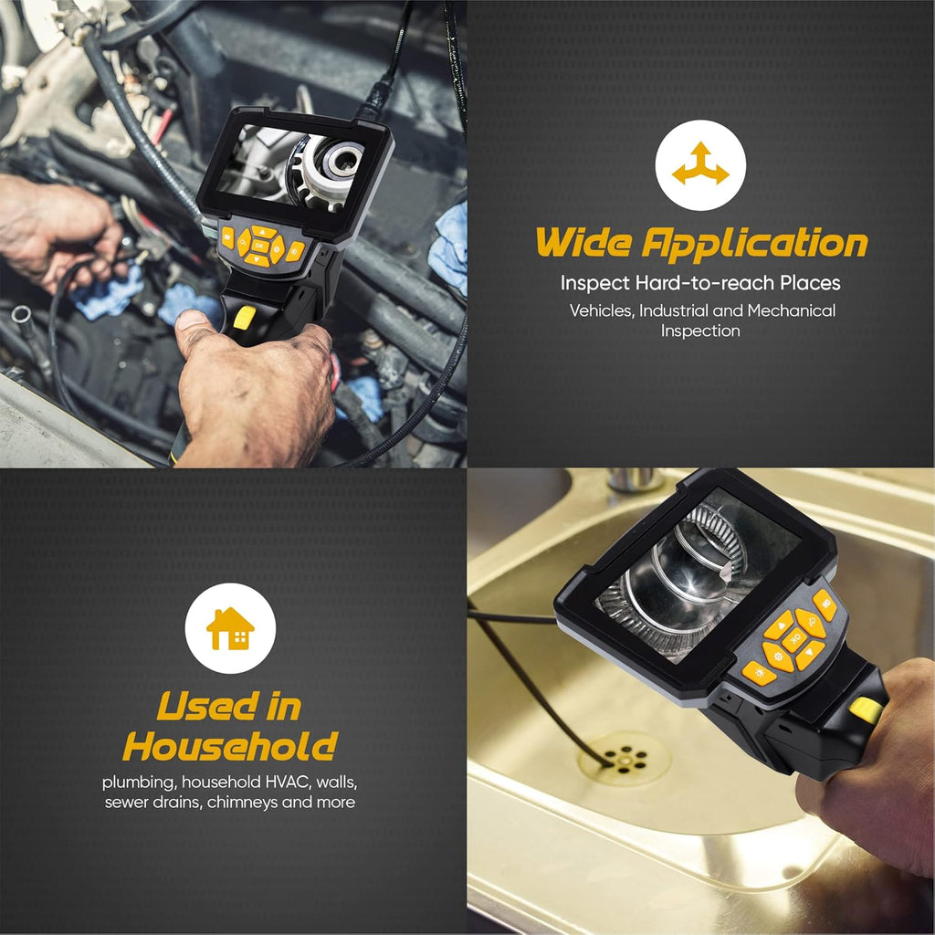 Waterproof Borescope Inspection Camera with 4.3-Inch LCD Screen F66656