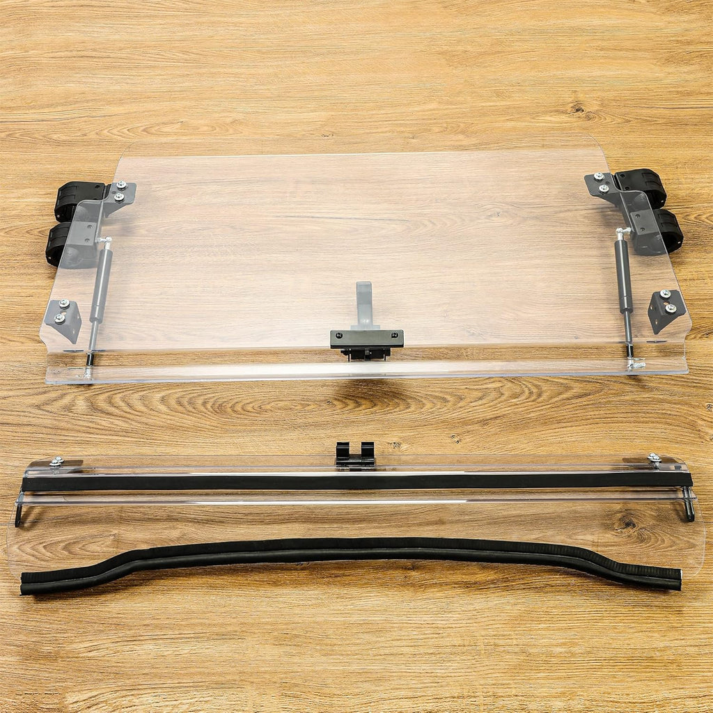 3-IN-1 Scratch Resistant Full Clear Flip Down Windshield J721