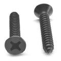 #4-24 x 7/16 Phillips Flat Head Sheet Metal Screw Black Oxide S377