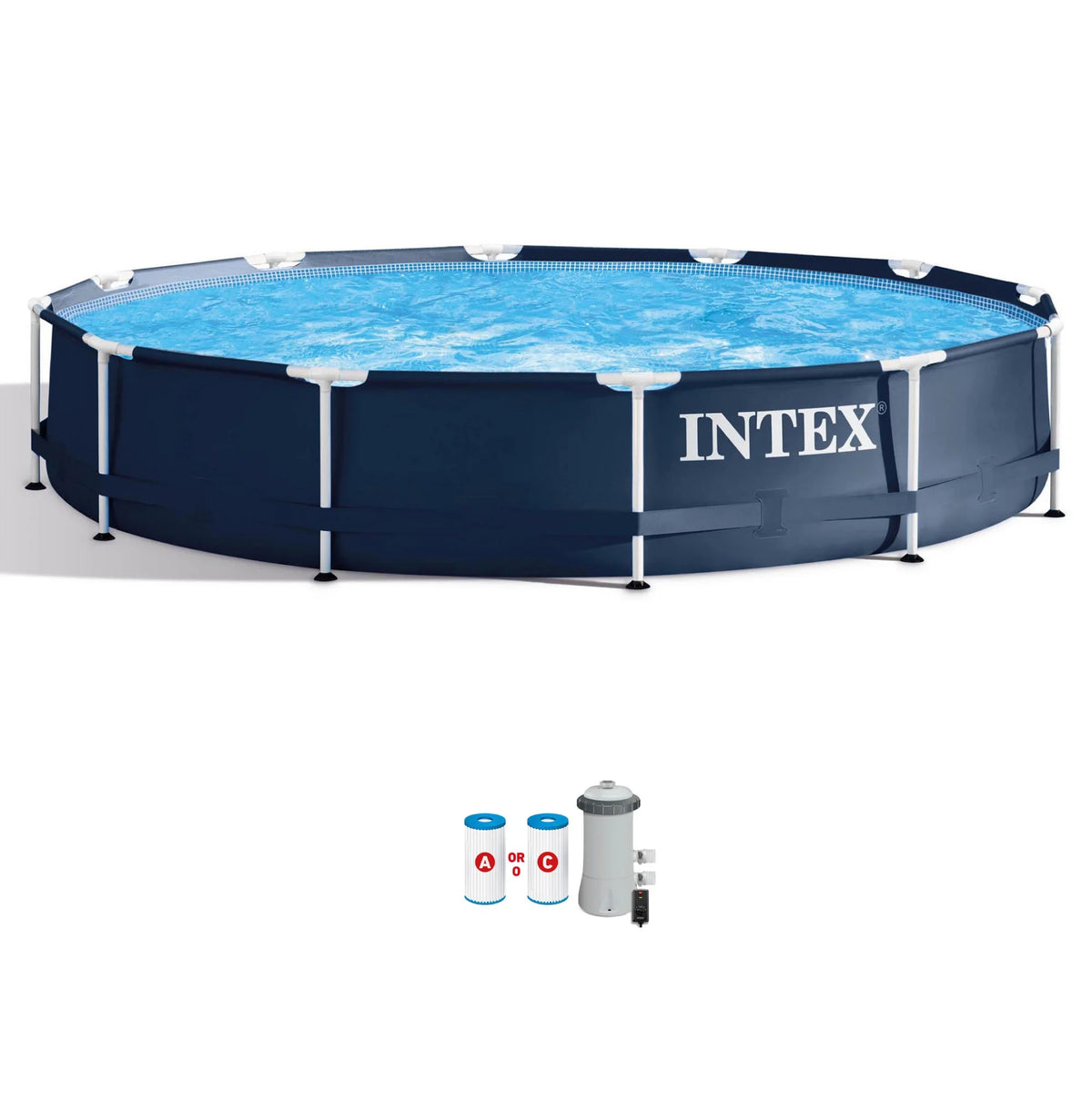 Metal Frame Above Ground Swimming Pool with Pump I370