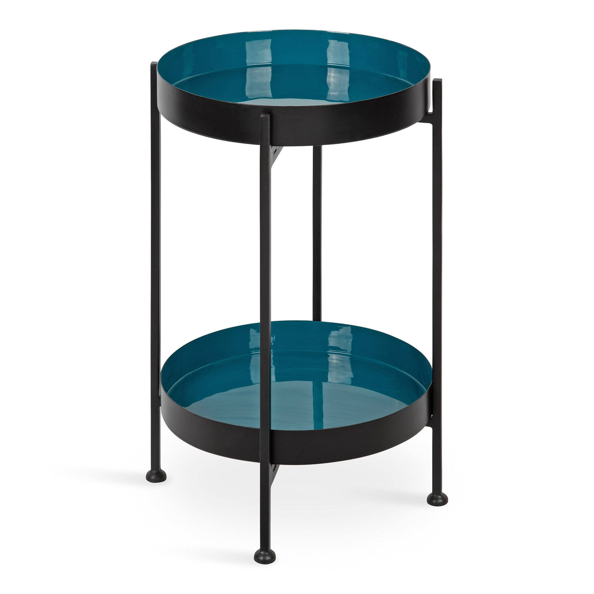 Black Teal Metal Side Table B3394
