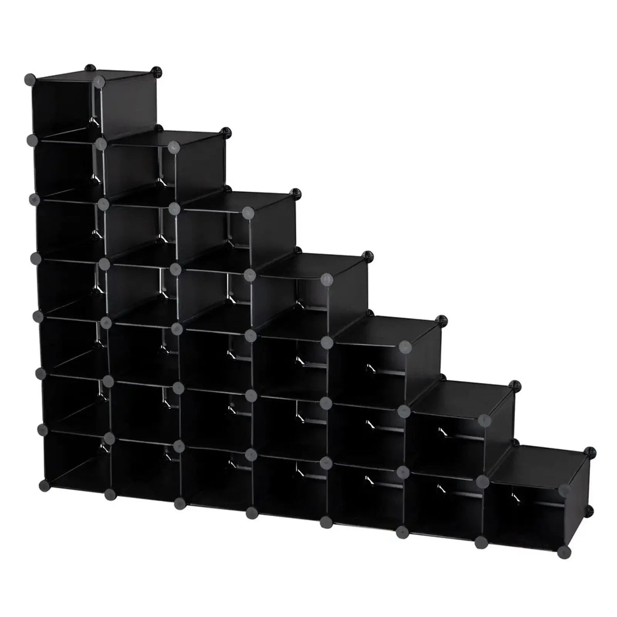 7-Tier 28-Pair Plastic Shoe Rack D874