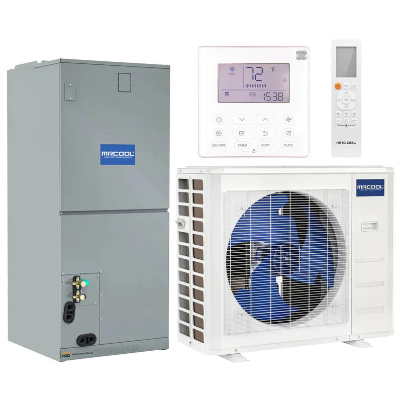 24K BTU Central Ducted Air Handler and Heat Pump Condenser X166