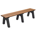 Green Charcoal Recycled Plastic Backless Bench M536866