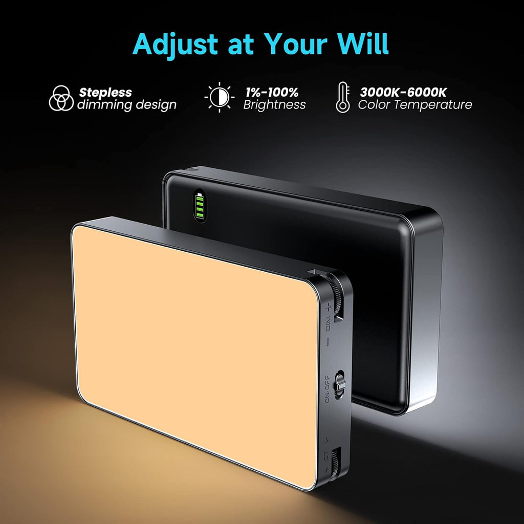 4000mAh Video Conference Lighting with Clip, Stepless Dimming, 3 Modes W561