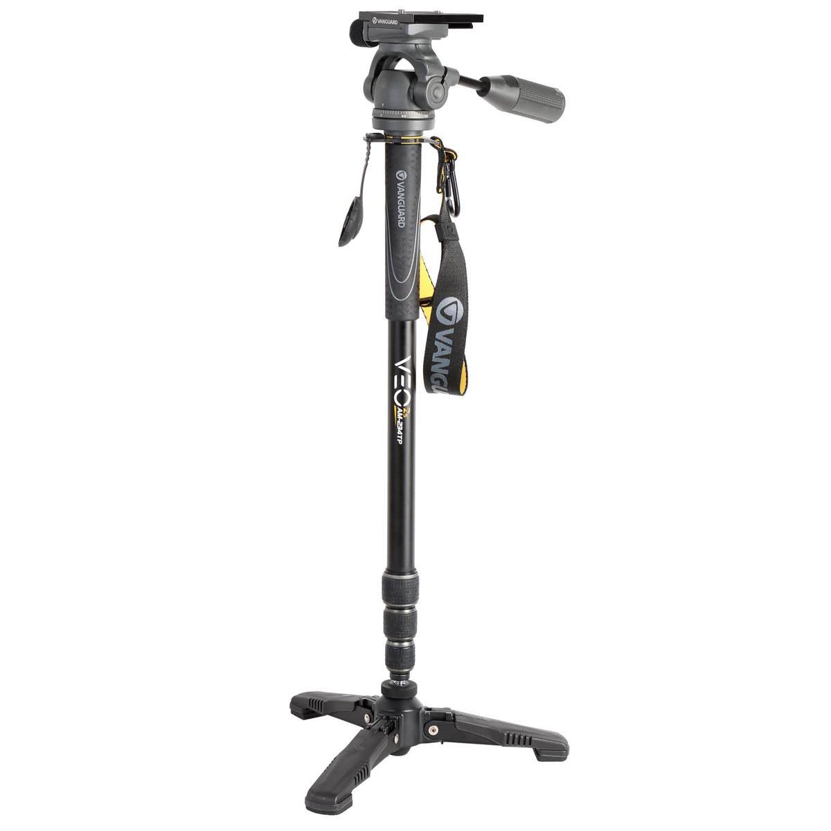 Aluminum Monopod with 2-Way Pan Head, 8.8 lbs Capacity, 64 inch Height, Black/Gray O8018