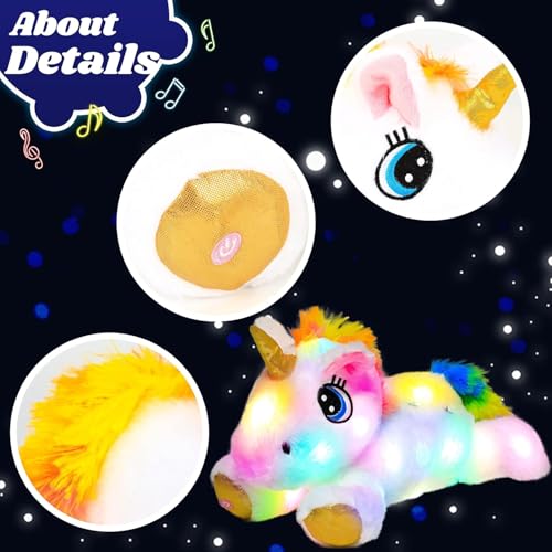 Light-up Singing White Plush Reindeer B1201