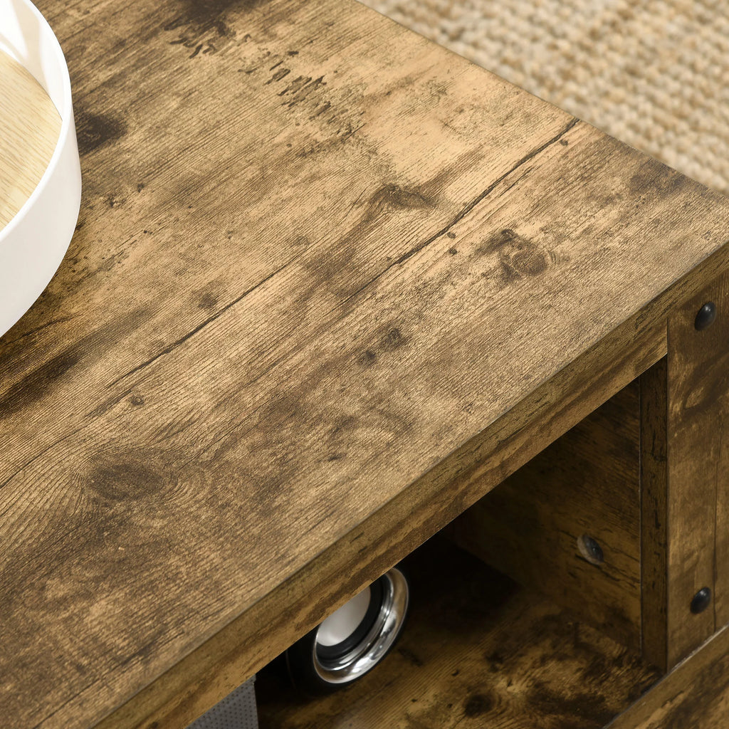 Vintage Rustic Storage Coffee Table Y3742