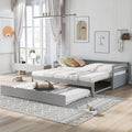Grey Wood Daybed with Trundle M354531