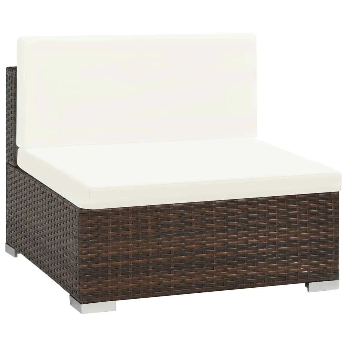 8 Piece Cream White Cushioned Sofa Set with Coffee Table and Ottoman M7109
