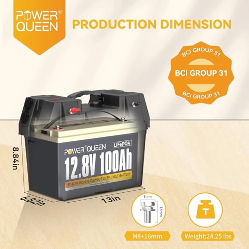 12.8V 50Ah LiFePO4 Battery with 50A BMS U542