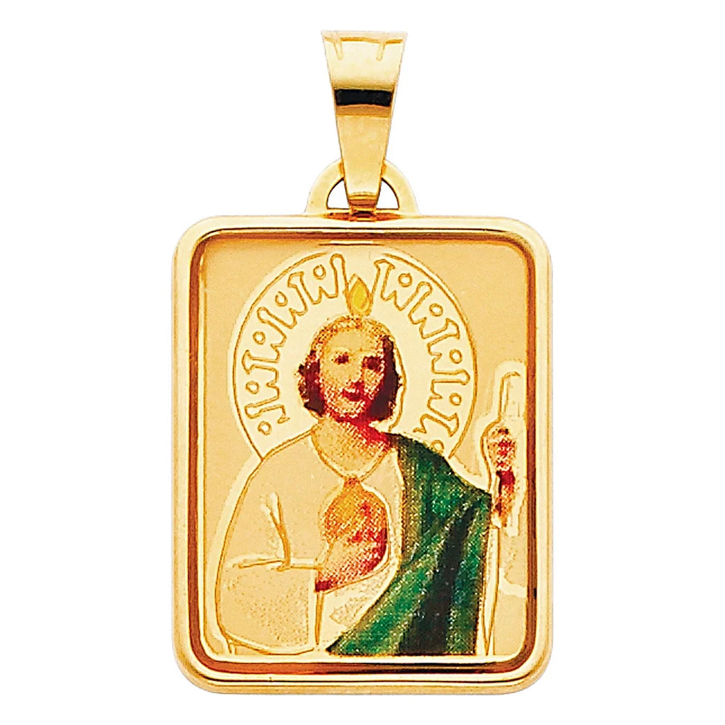 14k Yellow Gold Picture Pendant Necklace J393284
