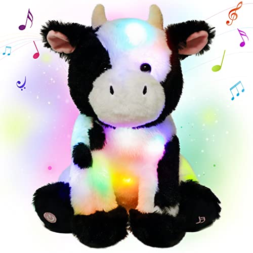 Light-up Singing White Plush Reindeer B1201
