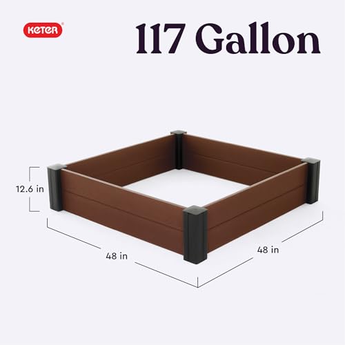 48" x 48" Wood Look Raised Garden Bed X855