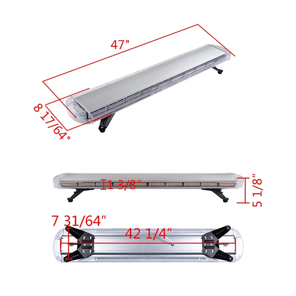 47 Inch 330W Amber LED Warning Light Bar L7810