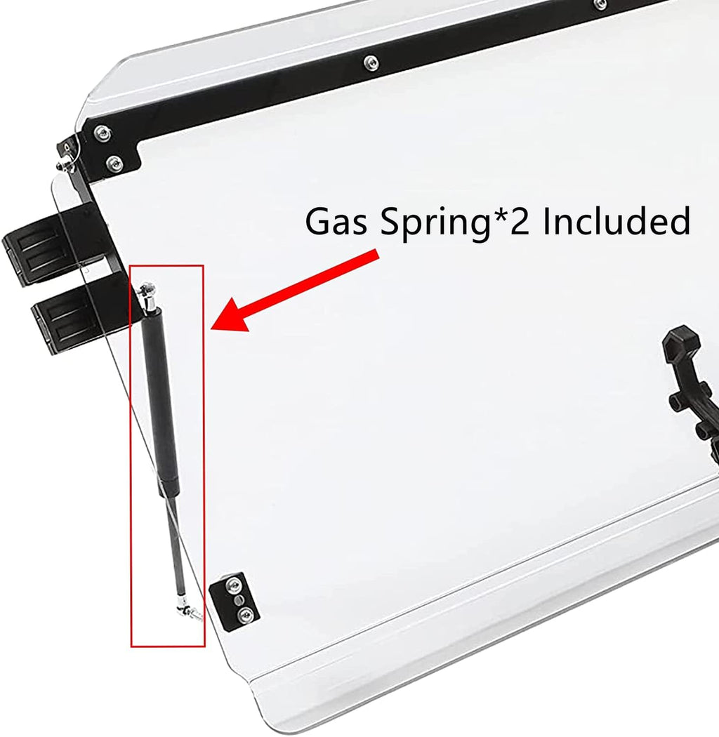 3-IN-1 Scratch Resistant Full Clear Flip Down Windshield J721