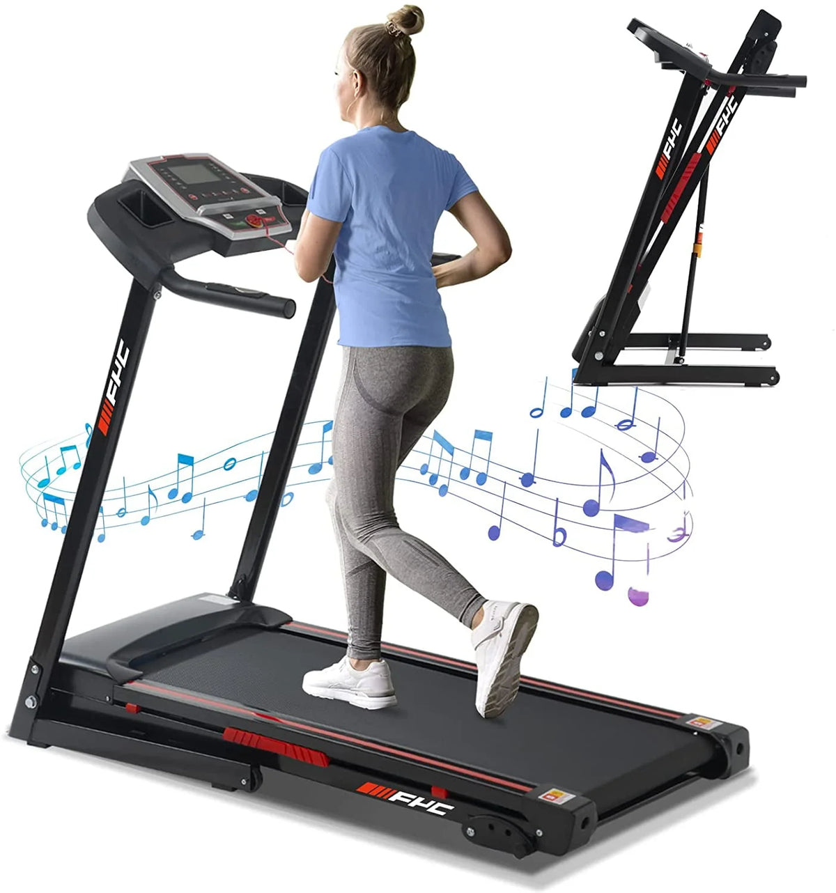 3.5HP Foldable Electric Treadmill with Incline Q230425