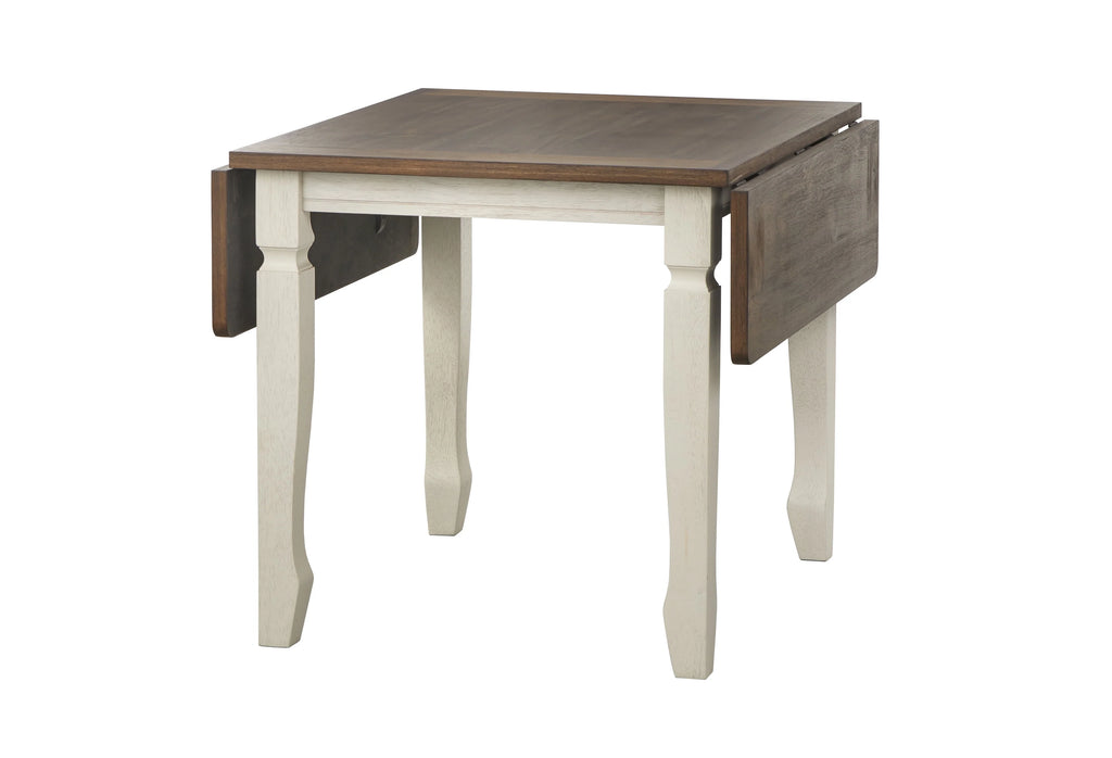50 x 36 x 30 Walnut Antique White Dining Table P113094