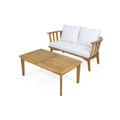 Wooden Loveseat and Coffee Table Set U752