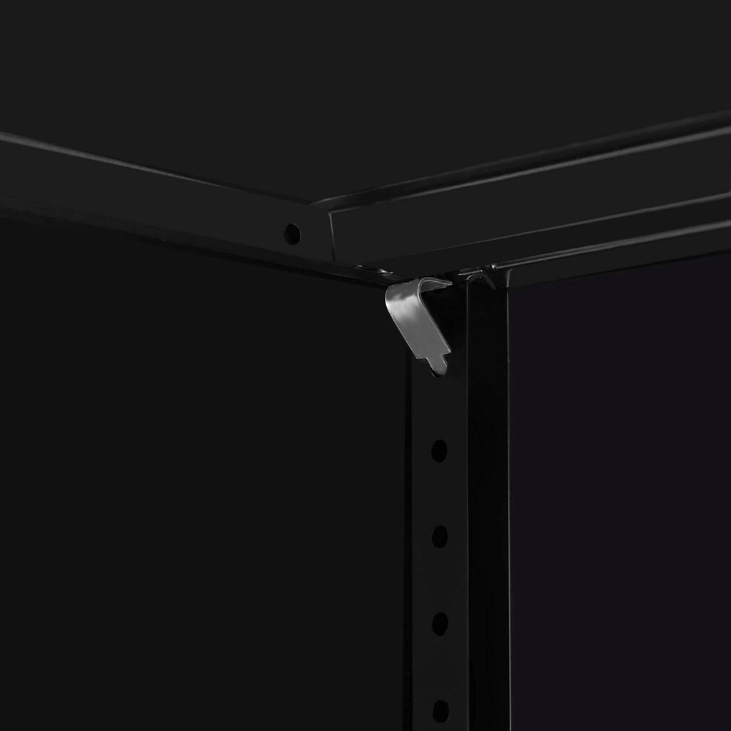 72 Inches Black Metal Storage Cabinet with Shelves I975172