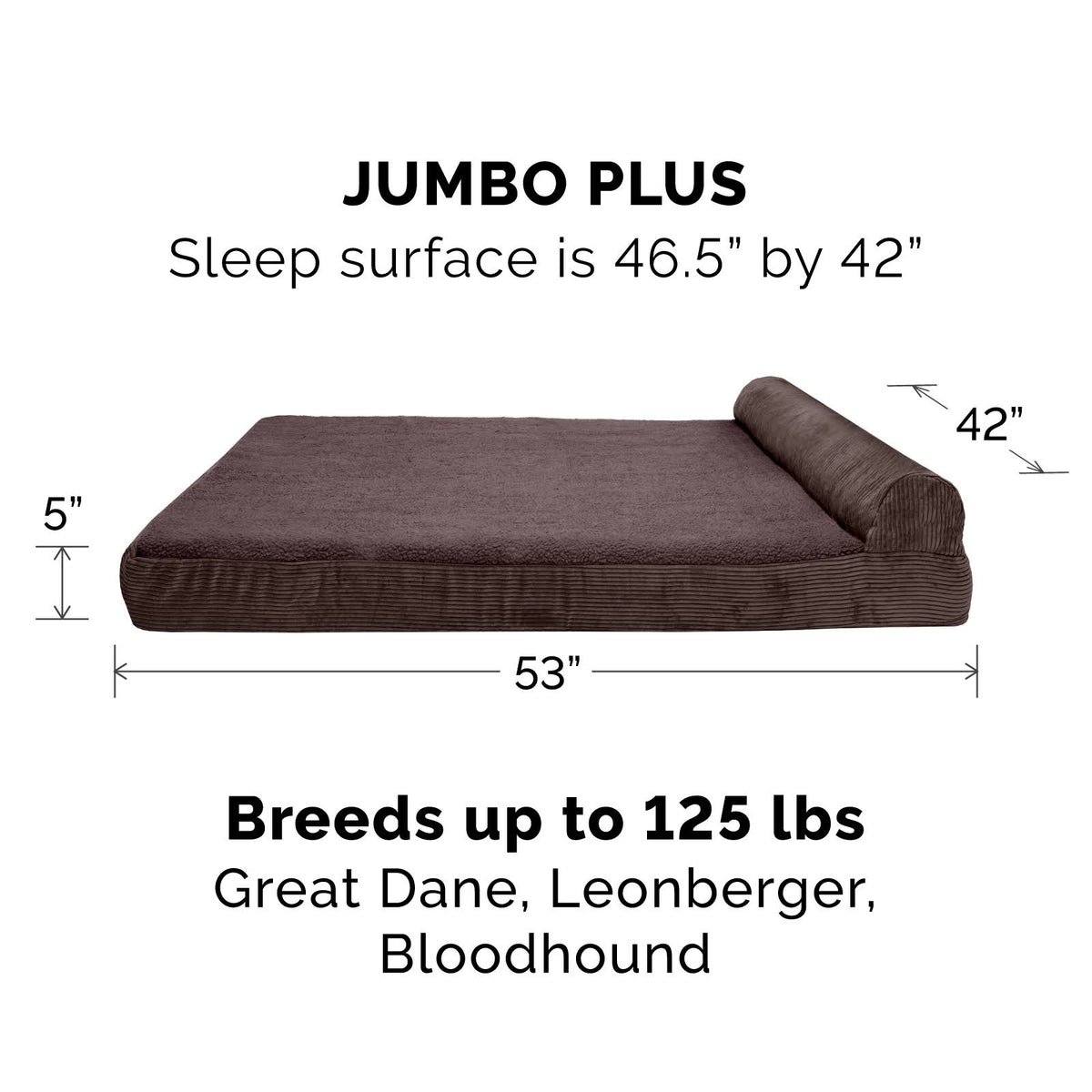 Memory Foam Corduroy Chaise Lounge Pet Bed H902366