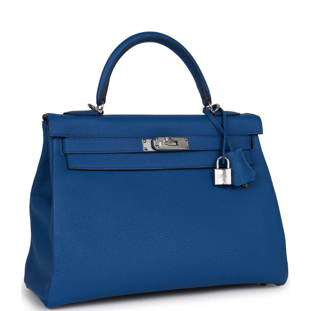 Bleu France Togo Palladium Hardware Handbag D969