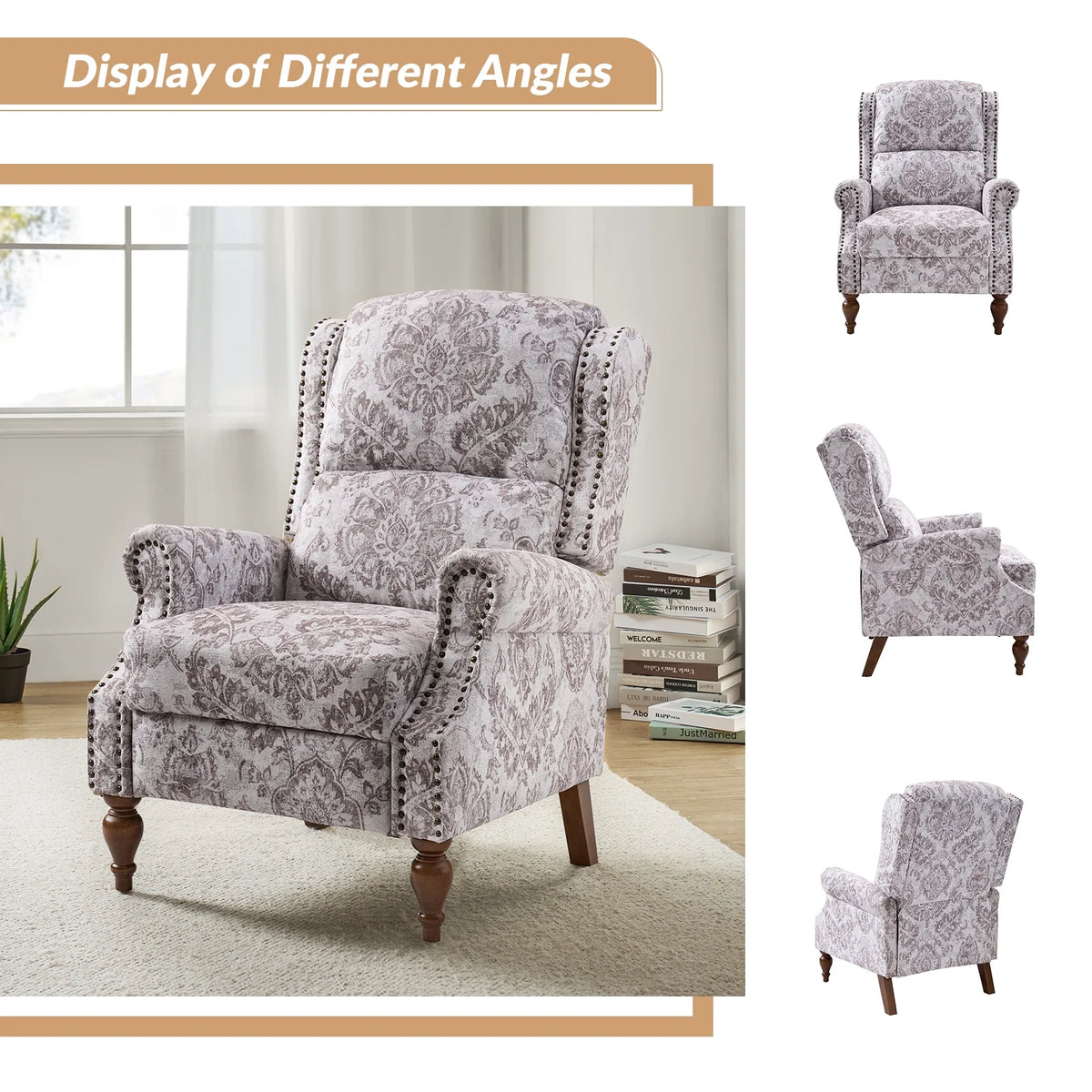 Set of 2 Upholstered Recliner Chairs J4429