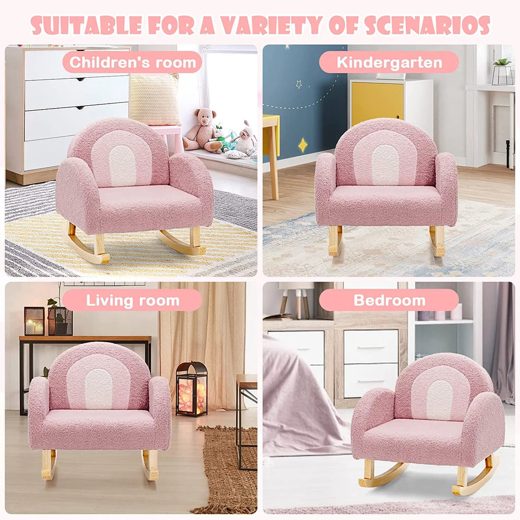 Pink Plush Kids Sofa R5222