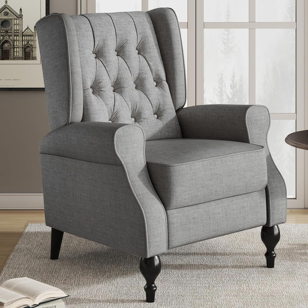 Dark Grey Upholstered Recliner Chair W83928